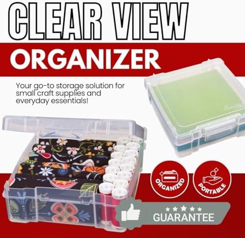 ArtBin 6953AB ClearView 6" x 6" Box Art & Craft Organizer, [1] Plastic Storage Case, Clear (Pack of 6)