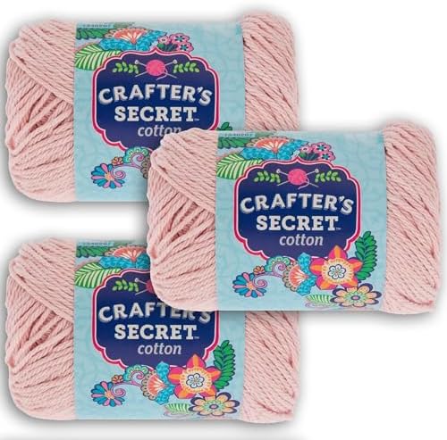 Hobby Lobby Crafter's Secret Yarn, 16 Rose Quartz, Set of 3