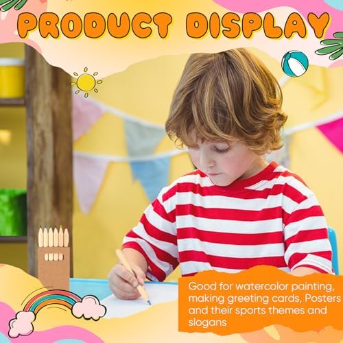 Faccito 10 Packs Mini Colored Pencils Bulk for Kids, 6 Colors