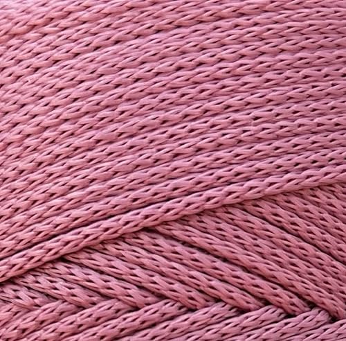Polyester Macrame Cord 2mm x 251 Yards, 100% Polypropylene Premium Macrame Rope, Colorful Yarn Crochet Macrame Bag Craft for Wall Hangers, Bags, Bottom Plates, Carpets (Dusty Rose, 3 Skein)