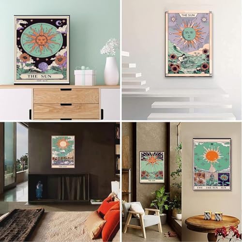 DOTSOPS 6 Pack Tarot Cards Diamond Painting Kits Art Adults Painting Kit