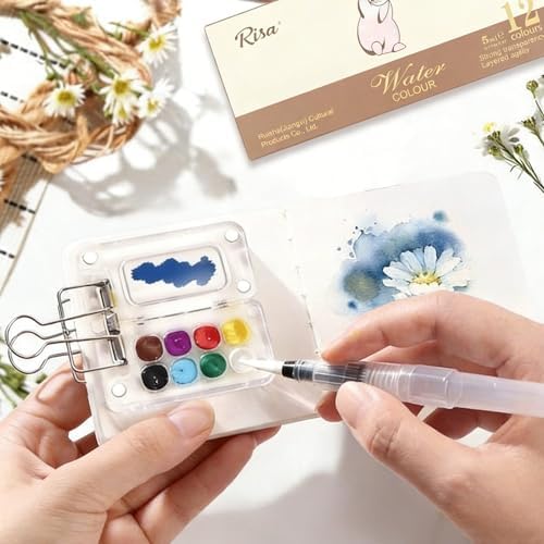 Mini Watercolor Paint Set Portable for Painters Artists Student