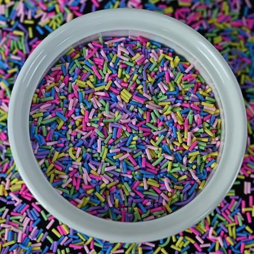 LIKETURE Fake Sprinkles 110g Polymer Clay Sprinkles Fake Candy Sprinkles Faux Sprinkles for Resin Slime Craft Plastic Sprinkles for Nail Art Phone Case DIY Shaker Card Filler (Fake Sprinkles2-110G)