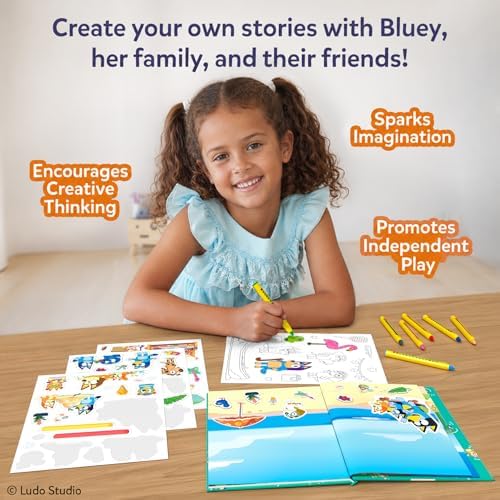 Skillmatics Storybook Art Kit – Bluey, Storytelling Activity, Gift for Kids