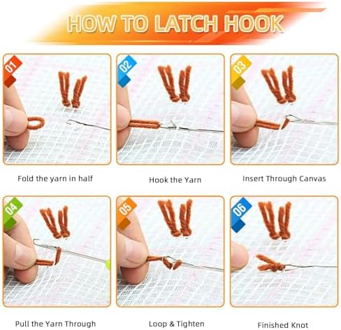 AKZYTUE 12 Rolls Latch Hook Yarn, Precut Rug Yarn for Latch Hook Kits, Crochet Yarn Bundles for Latch Hook Rug Making, DIY Tapestry Crafts for Adults & Beginners,Purple