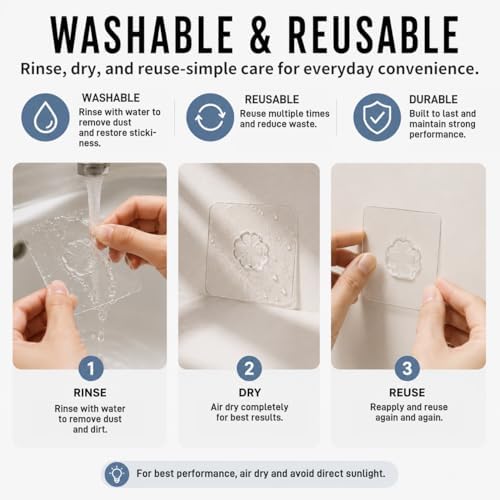 Nano Tape Double Sided Heavy Duty 2''×10Ft Removable Washable No Residue
