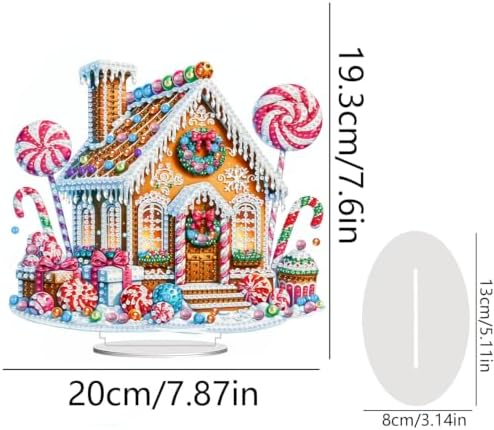VeGuude Christmas Diamond Art Kits for Adults,DIY Acrylic Art Desktop Decor