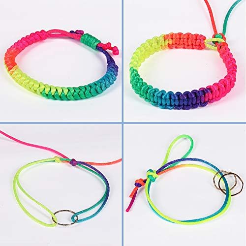 Tenn Well Satin Rattail Cord, 295 Feet 2mm Colorful Nylon String for Macrame Bracelets, Necklaces, Jewelry Making, Beading, Arts and Crafts, String Games