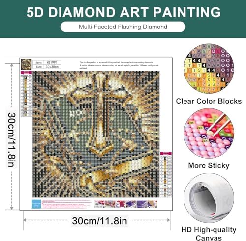 Diamond Art Kits for Adults,Cross Bible Diamond Painting Kits for Beginner