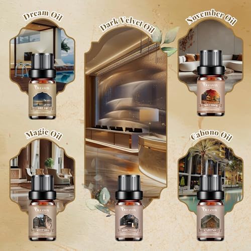 Hotel Essential Oils Gift Set,Inspired by 5 Star Hotel Scents for Diffuser