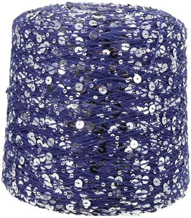 ECYC Ltd 153 Yards Cotton Sequin Yarn, Sparkle Sequin Thread Yarn Knitting Cotton Yarn Glitter Sequin Yarn for Crocheting and Knitting, DIY Craft Projects