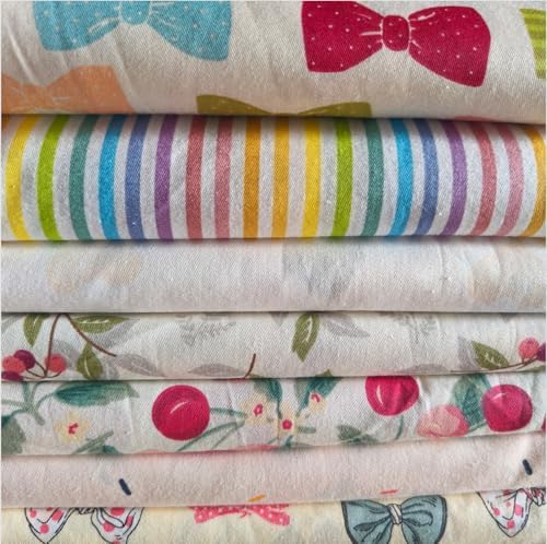 Cotton Fabric DIY Making Supplies Quilting Patchwork Fabric Fat Quarter Bundles DIY for Quilting Cotton Patchwork Cushions (Beige, 9.8" x 9.8")