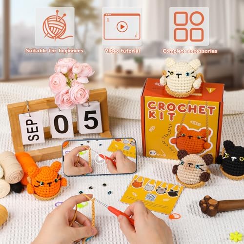 Crochet Kit for Beginners Crochet Animal Kit for Decoration Car Hanging