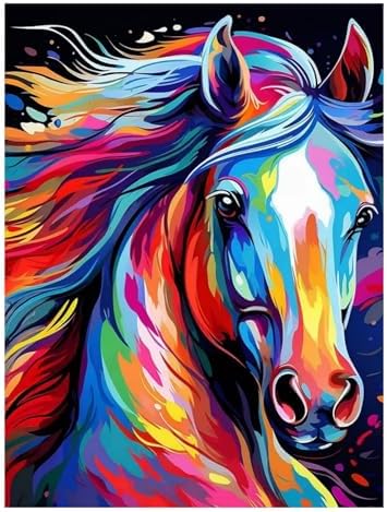 XTCIXAL Diamond Art Kits for Adults, Horse Diamond Painting - 12x16 Inch