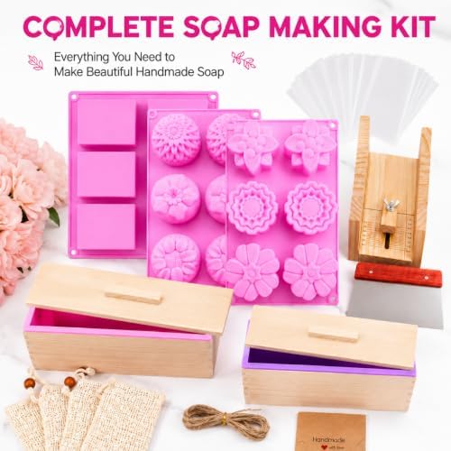 215-Piece Soap Making Kit with Soap Molds Soap Making Molds for Soap Making