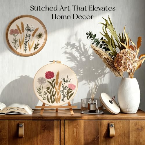 Dadanism Embroidery Kit for Beginners, 4 Pack Starter Embroidery Kits