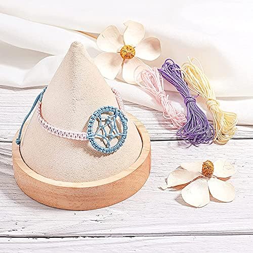 150 Yards 0.5mm Braided Nylon Crafting Thread Chinese Knotting Beading String Macrame Cord Rope for Necklace Bracelet Jewelry Craft Making, Light Coral