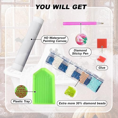 AIBOERL Diamond Art Kits for Adults，Halloween Diamond Painting Wall Decor | Round Drill Bathroom Ghost Diamond Painting for Beginners DIY Rhinestone 5D Diamond dots(Gemstone Craft)Wall Art Gift 12x16IN