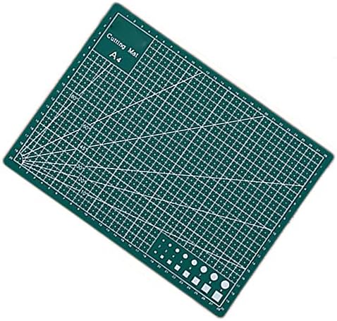 Self Healing PVC Cutting Mat, Gridded Rotary Cutting Board, Sturdy Craft Cutting Mat, Double Sided, A4, Dark Green