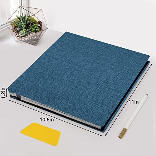 Zesthouse Photo Album Self Adhesive Pages, 60 Pages Magnetic Scrapbook Albums with Sticky Page, Photos Album Holds 8x10 & 5X7 & 4x6 & 6x8 & 3x5, Large Picture Book Ideal Gift for Family Wedding Baby