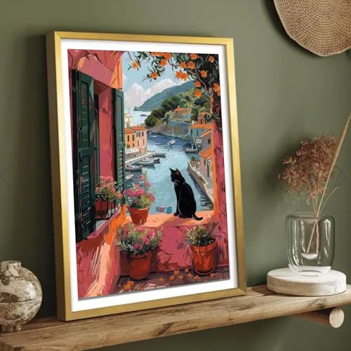 ICYANART Landscape Paint by Numbers Kit for Adults, Paint by Number Kits | Landscape Paint by Number for Adults Beginners, Acrylic Painting by Numbers, Easy Number Painting 16x20 In