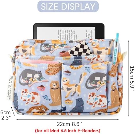 Multiple Pockets Portfolio Organizer with Zippered,Storage Pencil Pouch Bag