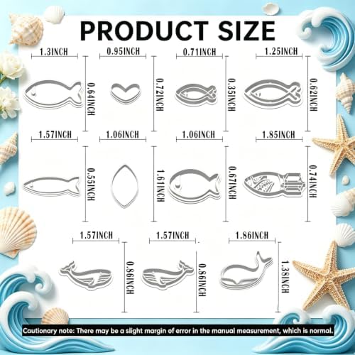 Fish Clay Cutters for Polymer Clay Earrings Jewelry Making