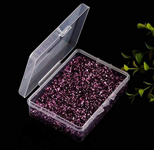 Crushed Glass Irregular Metallic Chips Sprinkles Glitter Light Purple 100g 2-4mm for Nail Arts Craft DIY Vase Filler Epoxy Resin Mold Scrapbooking Jewelry Making Decoration (Light Purple, 2-4mm)