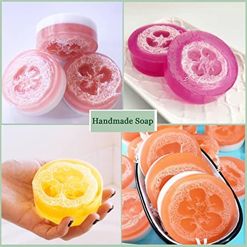Natural Loofah Sponge, Organic Loofah Slices for Soap Making, 20 Pack