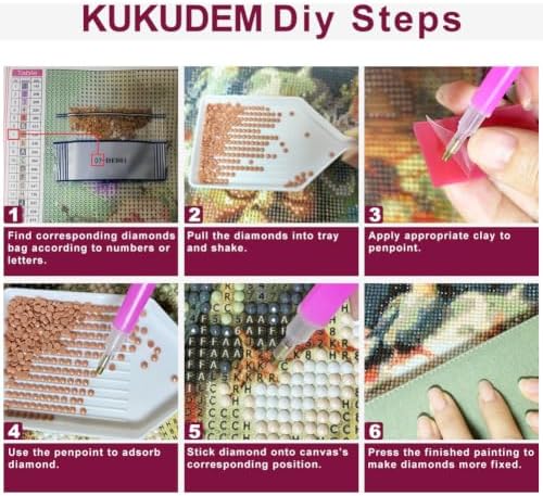 KUKUDEM Tree Diamond Painting Kits for Adults, Diamond Art Kits 12×12inch