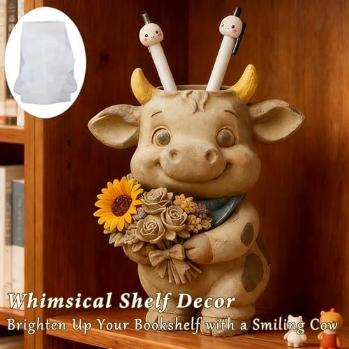 Highland Cow Resin Molds, 3D Animal Candle Molds Silicone for Epoxy Resin
