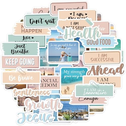 50 Pcs Aesthetic Self-Growth Vinyl Stickers