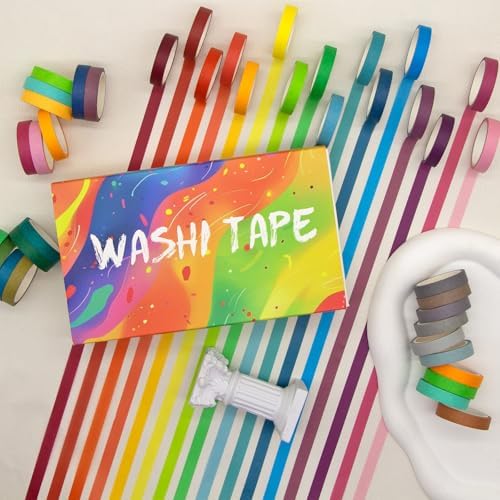 Ieebee AOAPMN 40 Rolls Washi Tape Set, Decorative Masking DIY Tapes for Children and Gifts Warpping (Mix)