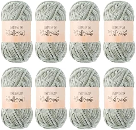 Soft Velvet Chenille Yarn for Crocheting, Super Bulky Yarn for Blankets
