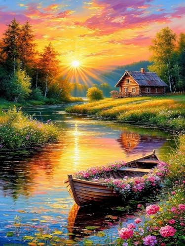 Diamond Art Kits for Adults & Beginners, Sunset Diamond Painting Kit
