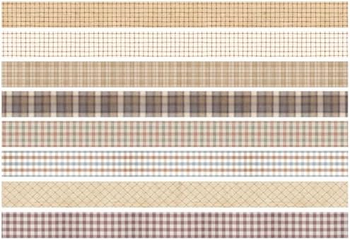 Vintage Washi Tape Set 8 Rolls Thin Retro Decorative Antique Patterns Masking Tapes for Arts, DIY Crafts, Journals, Planners, Scrapbook, Wrapping (Retro Plaid)