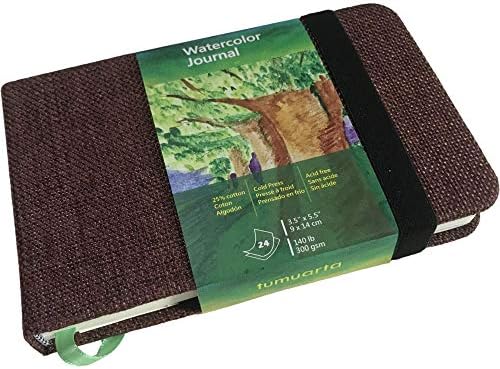 Watercolor Journal Sketchbook, 140 LB, 300 GSM, Cotton Paper, Cold Press