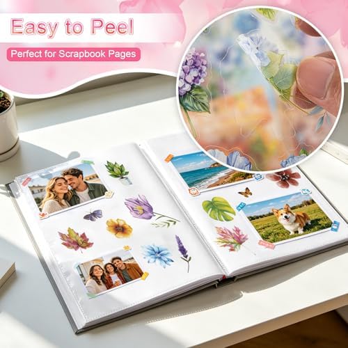 660+ Natural Flower Stickers for Scrapbooking