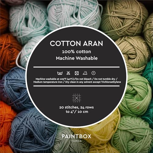 Paintbox Yarns 100% Cotton Aran Yarn 1.76oz / 50g, 93yds / 85m