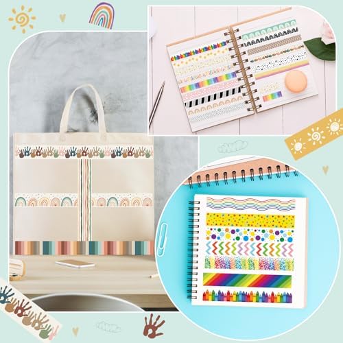 TaoBary 33 Rolls Washi Tape Set, 15mm Holiday Seasonal,Rainbow Style