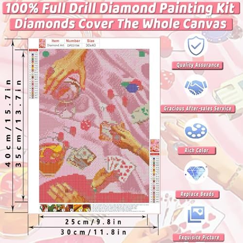 Square Diamond Art Kits for Adults Cute Diamond Painting Kit for Beginner