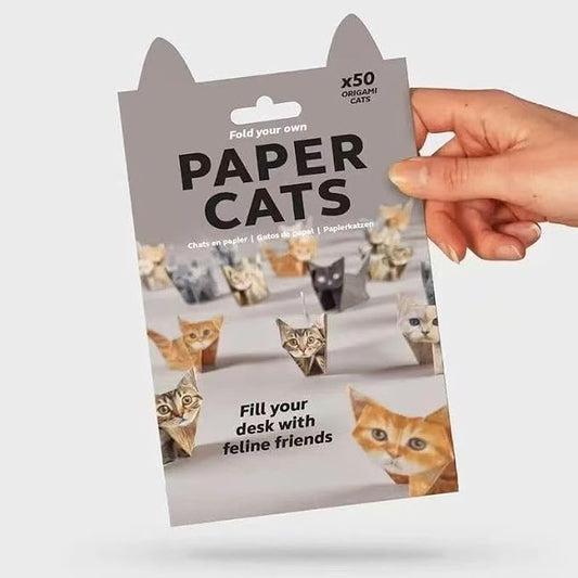 DIY Origami Paper, 50 Sheets DIY Origami Paper to Fold Cute Cat Figures, paper cats origami,Fun Craft Activity, Desk Decoration & Gift for Cat Lovers (Cats)