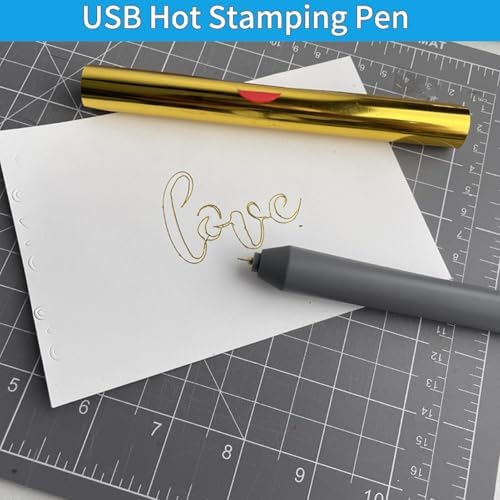 Foil Pen USB Heat | Foil Embossing Tool, with 4 Size Metal and Storage Box, Foils Quill Pens Kit, Hot Foiling Pen for Card Making Scrapbooking Tools
