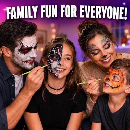 26-Color Water Activated Face Paint Palette+12-Color Body Paint Oil Palette