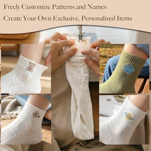 3 Pcs Stainless Steel Sock Embroidery Hoop Set, Universal Embroidery Machine Accessories, Multi Size Fixing Frame for Adult Kids Infant Socks DIY Craft