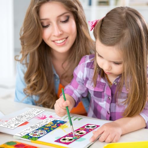 Day of the Dead Color Your Own Bookmarks, Coloring Blank Bookmarks for Kids