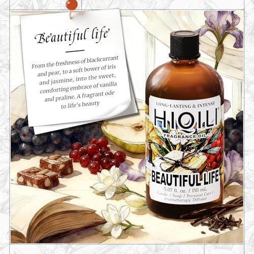 HIQILI Beautiful Life Fragrance Oil for Diffuser, DIY & Aromatherapy