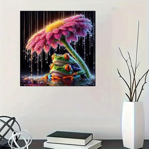 Lophomie Diamond Art Kits for Adults, 5D Frog Diamond Painting Kit 14x14 in
