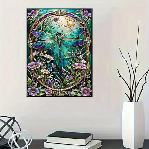Lophomie Diamond Art Kits for Adults, 5D Dragonfly Diamond Painting Kits