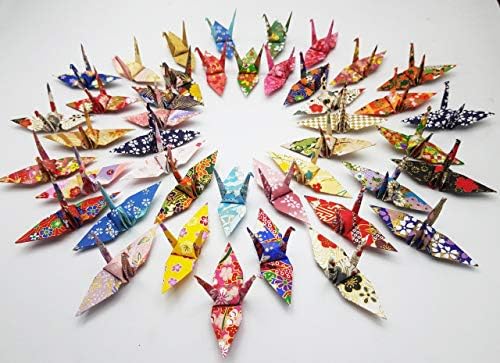 100 Origami paper crane Washi Paper Mixed patterns Origami crane Made of 3x3 inch Japanese Print Chiyogami Paper Art Ornament Decoration